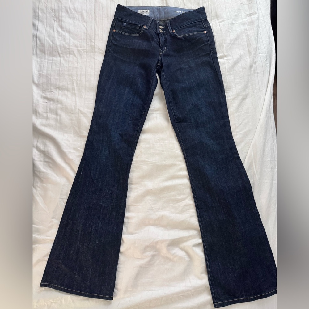 Gap 1969 Women's Dark Blue Jeans - Perfect Boot